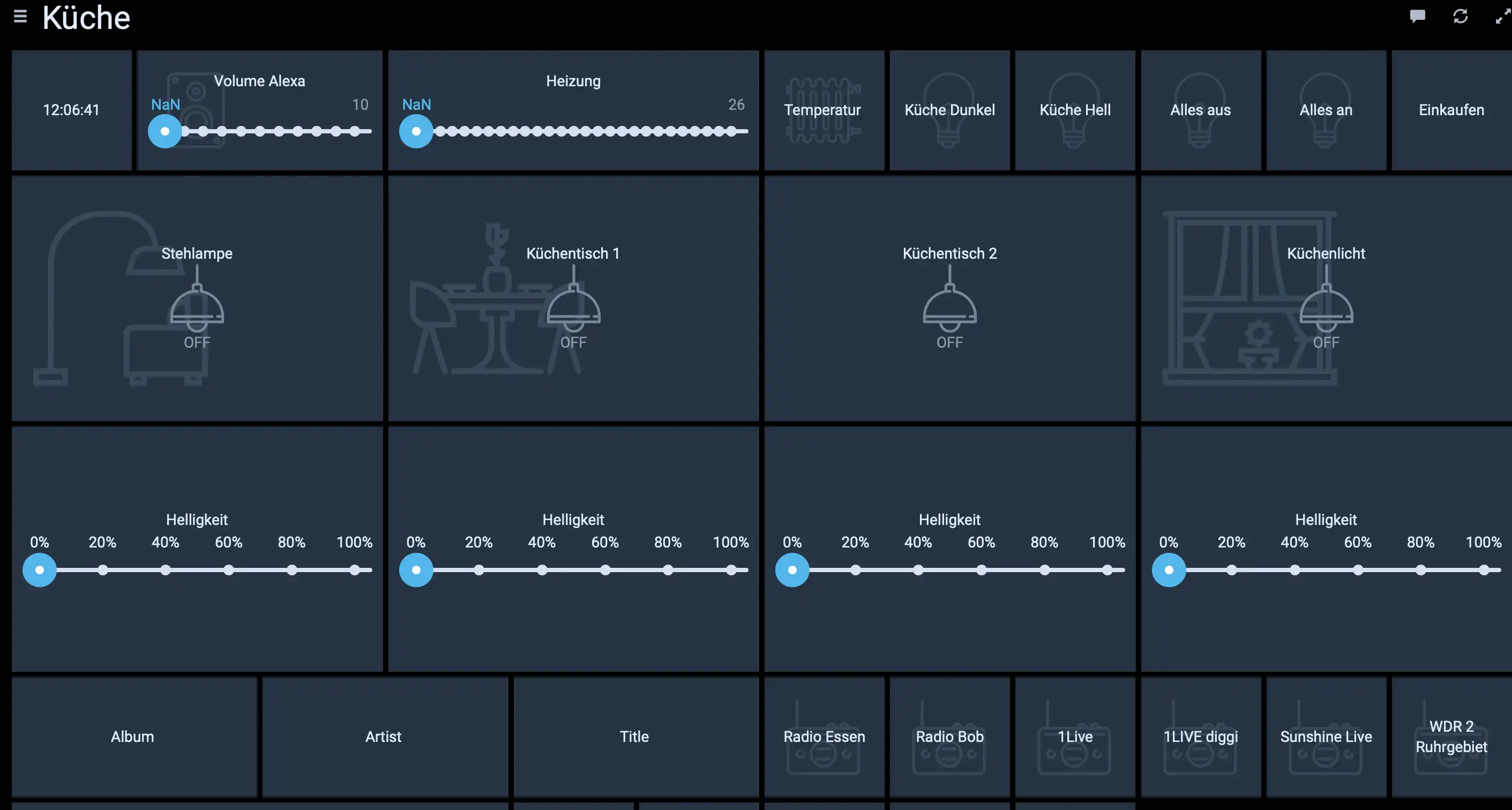ioBroker HABPanel Küche